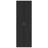 Wysoka szafka, czarna, 60x35x180 cm, materiał drewnopochodny