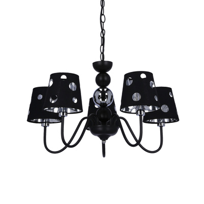 Żyrandol czarny lampa wisząca 5xE14 Batley Ledea 50205106