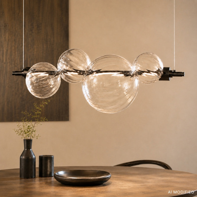 Lampa wisząca Playa szklane klosze kula 4-punktowa LED 3000K regulowana