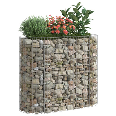vidaXL Podwyższona donica gabionowa, galwanizowane żelazo, 120x50x100