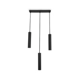 Lampa Wiszaca trzy czarne tuby GU10 Abruzzo Trotti