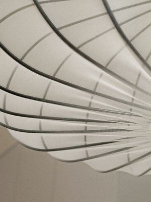 Lampa wisząca z abażurem Mellow kula 52 cm do salonu i jadalni