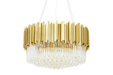 Lampa wisząca IMPERIAL GOLD 60 - stal, kryształ-ADANI