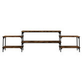 vidaXL Szafka pod TV, przydymiony dąb, 197x35x52 cm