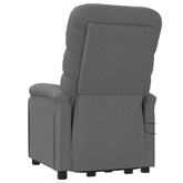 vidaXL Podnoszony fotel masujący, ciemnoszary, tkanina model standard