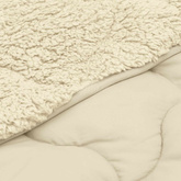 Zimowa Kołdra Kremowy 155 x 220 cm Mikrofibra i Fleece Teddy