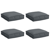 Poduszka 4 pcs Antracyt 40 x 40 x 8 cm Materiał Oxford