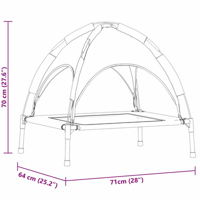Legowisko dla psa 71 x 64 x 71 cm Stal Granatowy