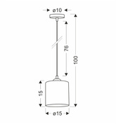 Legno lampa wisząca 1x40w e27 abażur orzechowy