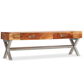 vidaXL Szafka pod TV, drewno akacjowe stylizowane na sheesham, 140 cm