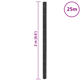 Agrowłóknina antychwastowa, czarna, 2x25 m, PP