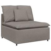 Modułowy moduł centralny sofy z poduszkami Taupe 100 cm
