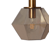 Lampa wisząca szklana bursztynowa E27 Abruzzo Baciata