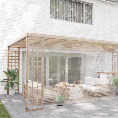 Przezroczysta plandeka z oczkami 6x10 m PVC