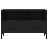 vidaXL Szafka pod TV, czarna, 80x36x50 cm, materiał drewnopochodny model standard