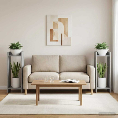 Stojak na rośliny 2 szt. Szary Sonoma 30 x 30 x 80 cm