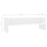 vidaXL Szafka pod TV, biała, 120x40x40 cm, materiał drewnopochodny
