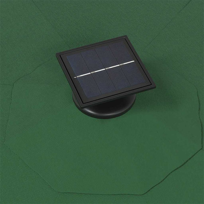 Parasol ogrodowy z LED, ścienny, 300 cm, zielony