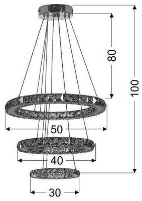 Lampa wisząca okrąg LED RGB + pilot Lords 33-63090