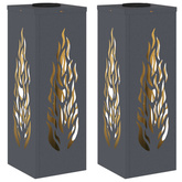 Słoneczna LED lampa na ścieżkę 2 pcs Antracyt