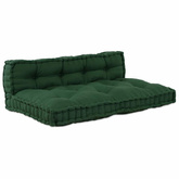 Poduszka do sofy paletowej 2 pcs zielony 120 x 80 x 38 cm