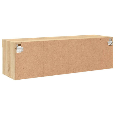 vidaXL Szafka pod TV z oświetleniem LED, dąb sonoma, 100x30x30 cm