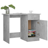 vidaXL Biurko, szarość betonu, 100x50x76 cm, materiał drewnopochodny