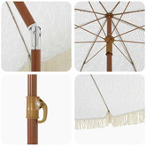 Parasol plażowy Szary i biały 160 x 160 x 196 cm