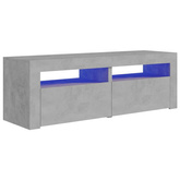 vidaXL Szafka pod TV z oświetleniem LED, szarość betonu, 120x35x40 cm model standard