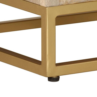 Szafka pod TV, 110x30x40 cm, lite drewno mango i żelazo vidaXL