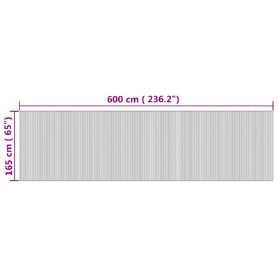 Parawan, naturalny, szerokość 600 cm, wysokość 165 cm, bambusowy