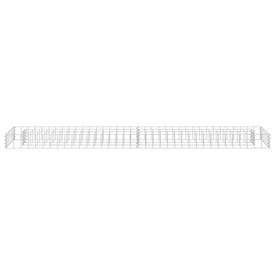 vidaXL Podwyższona donica gabionowa, galwanizowana stal, 180x30x10 cm