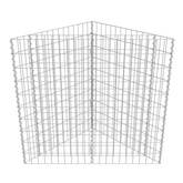 vidaXL Podwyższona donica gabionowa, galwanizowana stal, 75x75x100 cm