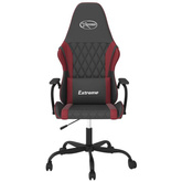 vidaXL Masujący fotel gamingowy, czarno-bordowy, sztuczna skóra model standard