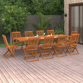 11-cz. zestaw mebli ogrodowych 280x90x75cm lite drewno akacjowe