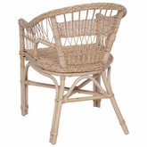 Krzesło składane rattan naturalny 60 x 60 x 81 cm