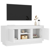 Szafka pod TV, biała, 102x35x45 cm, materiał drewnopochodny vidaXL