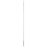vidaXL Lustro ścienne, srebrne, 100x45 cm, owalne