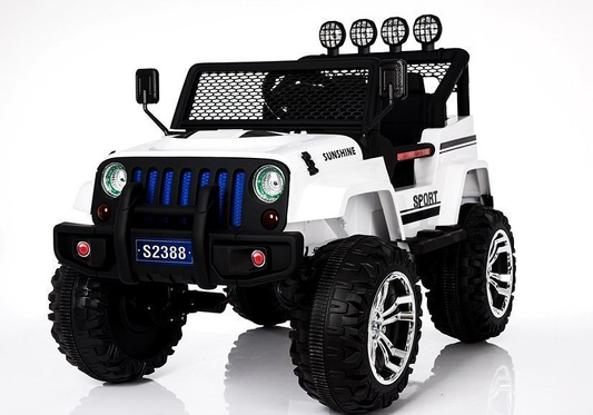Auto na Akumulator S2388 Pilot Światła LED Radio Jeep Biały 4x45W