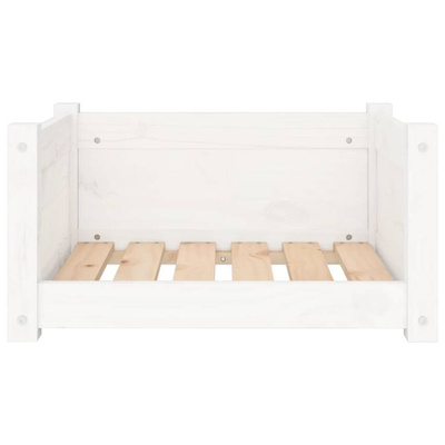 vidaXL Legowisko dla psa, białe, 55,5x45,5x28 cm, lite drewno sosnowe wariant 4