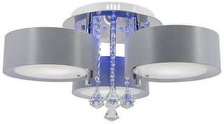 Nowoczesna lampa sufitowa led kryształ ANTILA srebrny, szary