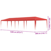Namiot Imprezowy Czerwony 1200 x 300 x 255 cm PE i stal