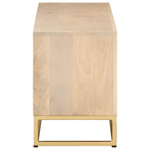 vidaXL Szafka pod TV, 110x30x40 cm, lite drewno mango i żelazo