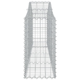 Kosze gabionowe, 9 szt, 200x30x60/80 cm, galwanizowane żelazo
