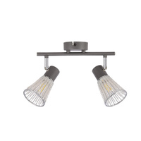 Listwa sufitowa CURTIS szara 2x40W E14  nowoczesna lampa kierunkowa do salonu sypialni przedpokoju