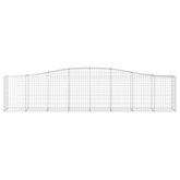 Kosze gabionowe, 8 szt, 400x50x80/100 cm, galwanizowane żelazo