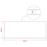 Ekran Prywatności Balkonowej 200 x 500 cm Tkanina z powłoką PU