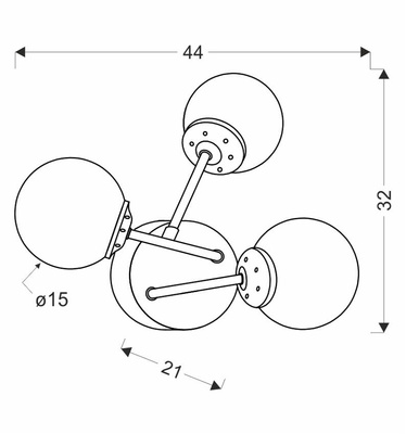 BELWEDER lampa ścienna chromowy 3x40W E14 klosz biały  23-39873