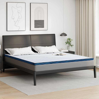 Nakładka na materac Biały 200 x 200 cm Tkanina żakardowa