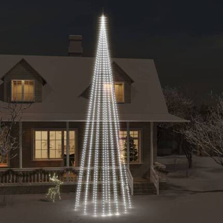 vidaXL Choinka do montażu na maszcie, 1134 zimnych białych LED, 800 cm